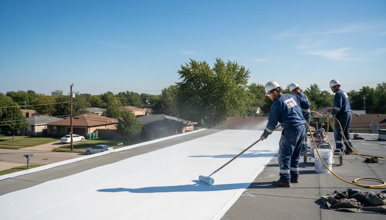 Commercial roof coating in Fulton, NY near me
